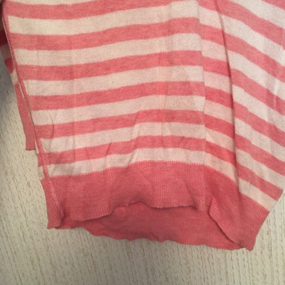 SOLD // Pink Striped 3/4 Sleeve V Neck Top - Picture 3 of 6